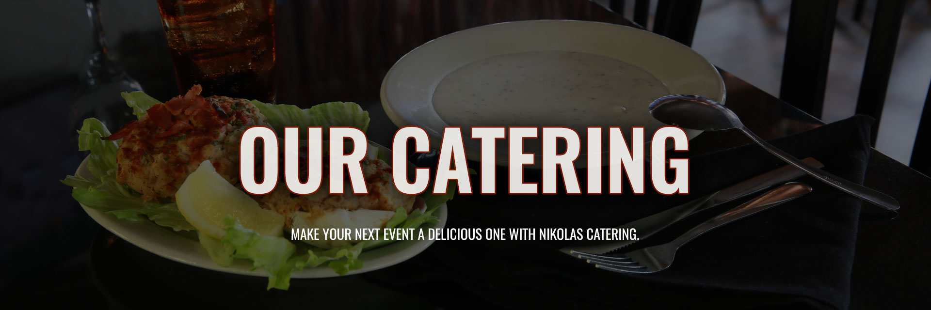 Nikolas Pizza, Catering, catering banner, quahogs, seafood